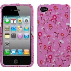 Insten Starburst Flower Pink Case For iPhone 4 4S