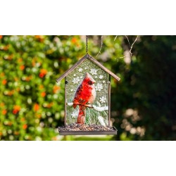 Embossed Cardinal Bird Feeder