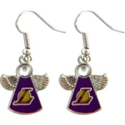 NBA LOS Angeles Lakers Crystal Angel Dangle Logo Earring Set Charm Gift