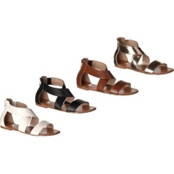 Riverberry Women's Claire Crisscross Open Toe Flat Sandals