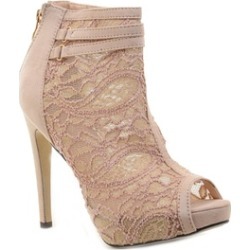 Lace Peep-Toe Platform Women's Stiletto Heels Pumps