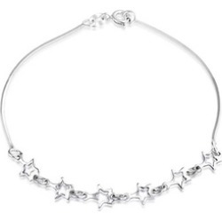 Bling Jewelry 925 Silver Open Star Charm Bracelet Patriotic Jewelry