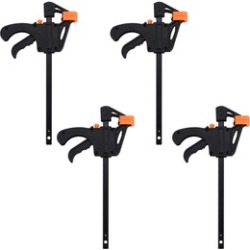 4pcs Woodworking Clip Bar F Clamps Grip Quick Ratchet Release DIY Tool