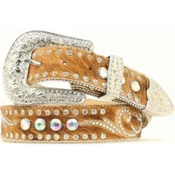 Nocona Belt N3483602-S 1.5 in. Womens Hair On Embellished Leather Belt