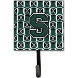 Carolines Treasures CJ1071-SSH4 Letter S Football Green & White Leash