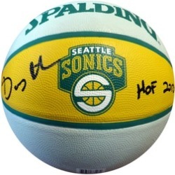 Autographed Gary Payton Seattle Sonics Logo Basketball