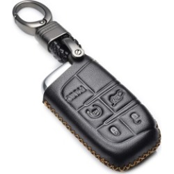 5 Buttons Leather Smart Key Case for Jeep, Dodge, Chrysler by VITODECO
