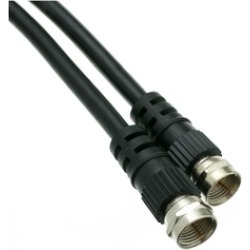 CableWholesale 10X4-01125 F-pin RG6 Coaxial Cable Black F-pin Male