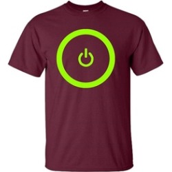 Go All Out Youth Gaming Power Button Gamer Pride Tee