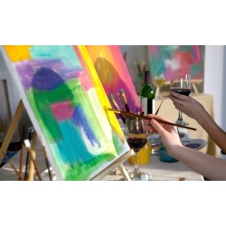Admission to Paint, Wine and Coffee for One or Two at Canvas and Café (Up to 55% Off)