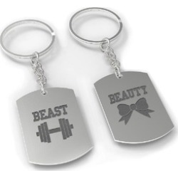 Beauty And Beast Couple Key Chain His And Hers Key Rings Keychains