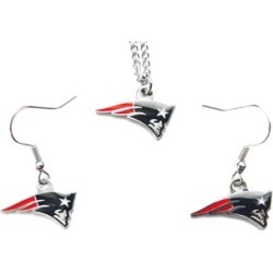 Sports Team Logo Necklace and Dangle Earring Charm Set