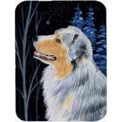 Carolines Treasures SS8382LCB Starry Night Australian Shepherd Glass Cutting Boa