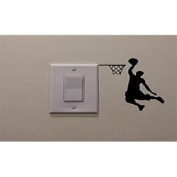 Dunk Basketball Player Removable Light Switch Sticker