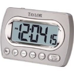 Taylor 5847-21 Digital Chrome Timer with Memory And Clock