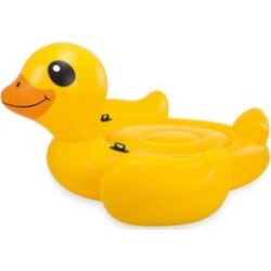Inflatable Floating Lounge Designed Like Yellow Duck For Water Fun