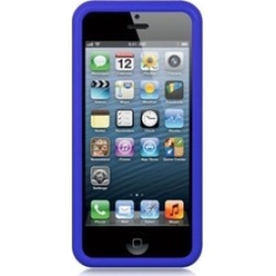 Insten Premium TPU Rubber Skin Gel Back Case For iPhone 5/5S - Blue