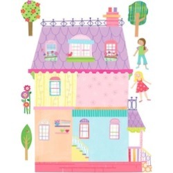 Wallies Wallcoverings 13526 Peel & Stick Wall Play Play House