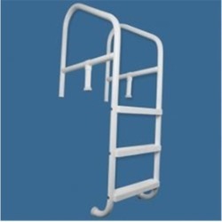 Saftron CBL-324-5S-W Commercial In-ground 5 Step Cross Braced Ladder 24 x 91 in.
