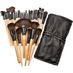 Professional Wooden Cosmetic Makeup Brush Set (32-Piece)