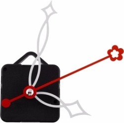 White Red Hands Clock Movement Mechanism Kit