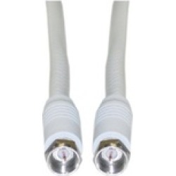 Cablewholesale 10X4-01125W F-Pin Rg6 Coaxial Cable White F-Pin Male