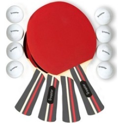 Table Tennis Rackets and Balls Set (12-Piece)
