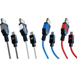 Xtreme Tough Series 6' Braided Micro USB and Type C Cable (1, 2, or 4-Pack)