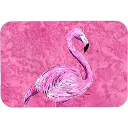 Carolines Treasures Flamingo On Pink Kitchen Or Bath Mat
