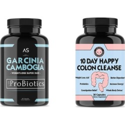Angry Supplements Garcinia Cambogia with Probiotics and 10-Day Colon Cleanse (2-Pack)