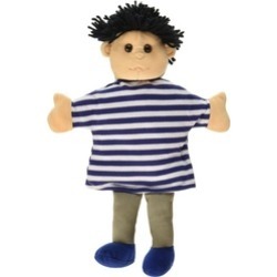 Sunny Toys PP5661 12 In. Black Haired Boy, Palm Puppet