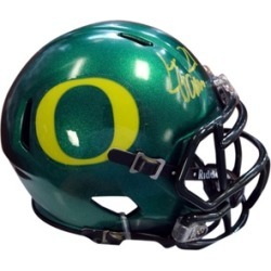 Autographed LaMichael James Oregon Ducks Green Speed Mini Helmet
