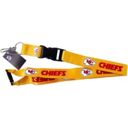 Kansas City Chiefs NFL Clip Lanyard Keychain Id Ticket Holder - Yellow