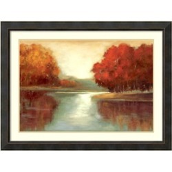 Asia Jensen 'Vanilla Sky' Framed Art Print 44x33-in