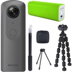 Ricoh THETA V 360 4K Spherical VR Camera with Power Bank and Tripod