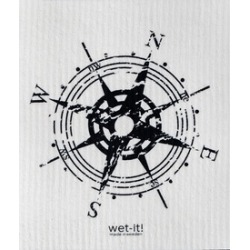 Wet-It Black Compass Swedish Kitchen Bathroom Dishcloths Towel Cloth