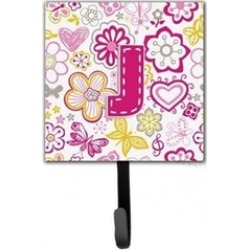 Carolines Treasures CJ2005-JSH4 Letter J Flowers And Butterflies Pink Leash