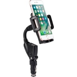 Rotatable Dual USB Charger Car Windshield Mobile Phone Mount Holder