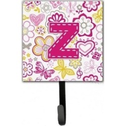 Carolines Treasures CJ2005-ZSH4 Letter Z Flowers And Butterflies Pink Leash & Ke