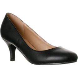 Riverberry Women's Ruby Round Toe Kitten Low Heel Pumps