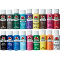 Apple Barrel Acrylic Paint Set, 18 Piece (2-Ounce)