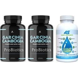 Angry Supplements Garcinia Cambogia with ProBiotics (2-Pack) and 10-Day Cleanse