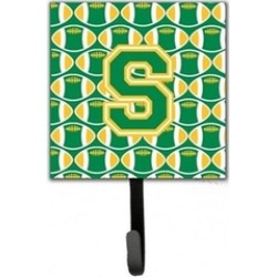 Carolines Treasures CJ1069-SSH4 Letter S Football Green & Gold Leash or Key Hold