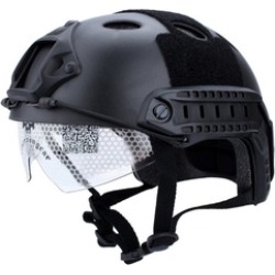 Adjustable Military ABS SWAT ProtectiveTactics Fast Helmet W/Goggle