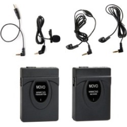 Movo 2.4GHz Wireless Lavalier Microphone System for Camera 164' Range