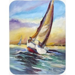 Carolines Treasures JMK1159LCB Horn Island Sailboat Race Glass Cutting Board