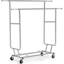 Topeakmart Clothing Rack Rolling Garment Hanger Commercial Grade Shirt