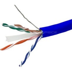 Cat6 Ethernet Bulk Cable Internet Cord Solid STP CM 23AWG 1000ft Blue