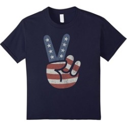 USA Shirt American Flag Big Peace Sign T-Shirt