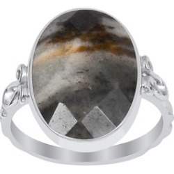 Orchid Jewelry 925 Sterling Silver 7-6/7 Carat Outback Jasper Ring
